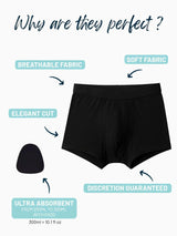 DryGuard™ - Ultra - absorberende inkontinens boksershorts - Azora