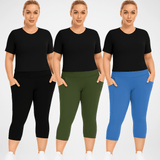 FlowFit™ - Åndbare capribukser i 3‑pak - Azora