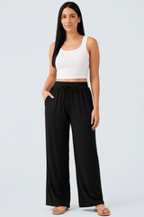 WideEase™ - Bukser med høj talje og snorelommer med brede ben - Azora