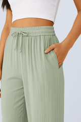 WideEase™ - Bukser med høj talje og snorelommer med brede ben - Azora