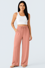 WideEase™ - Bukser med høj talje og snorelommer med brede ben - Azora