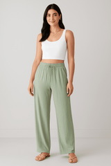 WideEase™ - Bukser med høj talje og snorelommer med brede ben - Azora