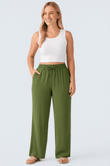 WideEase™ - Bukser med høj talje og snorelommer med brede ben - Azora